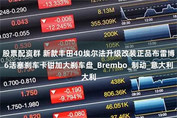 股票配资群 新款丰田40埃尔法升级改装正品布雷博6活塞刹车卡钳加大刹车盘_Brembo_制动_意大利