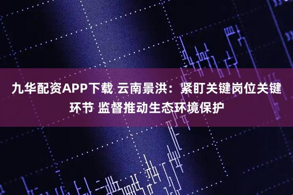 九华配资APP下载 云南景洪：紧盯关键岗位关键环节 监督推动生态环境保护